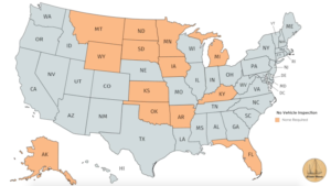 State of Residency - States without vehicle inspection