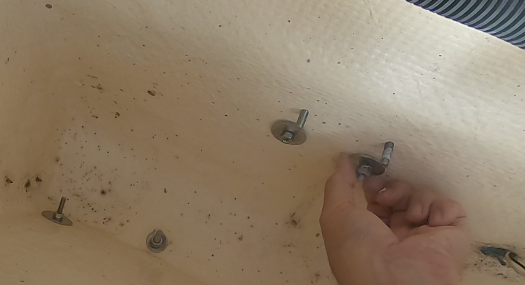 How to install a cleat - Install the Stainless bolts washers lock washer and nut
